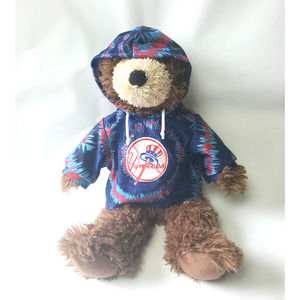 2010 Good Stuff New York Yankees MLB Teddy Bear Tie Dye Hoodie